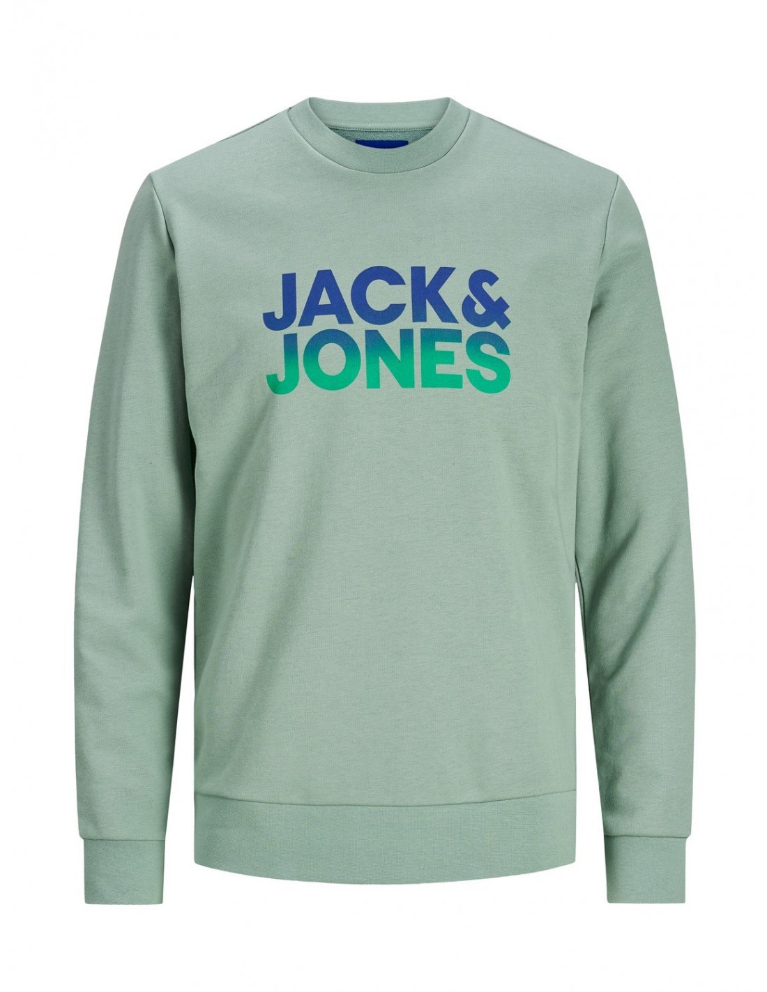Jack & Jones sudadera cuello redondo color light green